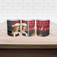 Lovely Beagle Christmas Ceramic Mug Xmas Holiday Patterns - Wonder Print Shop