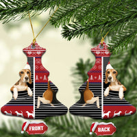 Lovely Beagle Christmas Ceramic Ornament Xmas Holiday Patterns - Wonder Print Shop