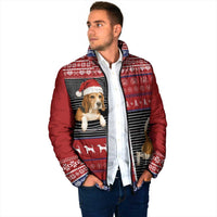 Lovely Beagle Christmas Padded Jacket Xmas Holiday Patterns - Wonder Print Shop