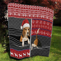 Lovely Beagle Christmas Quilt Xmas Holiday Patterns - Wonder Print Shop