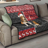Lovely Beagle Christmas Quilt Xmas Holiday Patterns - Wonder Print Shop