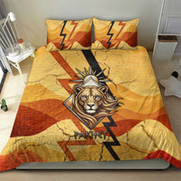Pakhet Lion Head Bedding Set with Claw Marks in Fiery Ancient Egyptian Motif