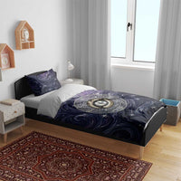 Pakhet Panther Bedding Set with Cosmic Feline Eye on Starry Night River