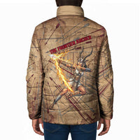 Satis Padded Jacket with Fiery Bow and Arrow in Ancient Egyptian Warrior