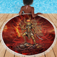 Sekhmet Beach Blanket Egyptian Fiery Lioness Head and Ancient Warrior