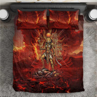 Sekhmet Bedding Set Egyptian Fiery Lioness Head and Ancient Warrior
