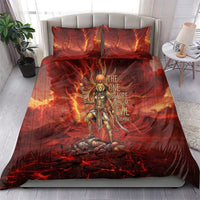 Sekhmet Bedding Set Egyptian Fiery Lioness Head and Ancient Warrior
