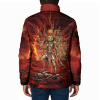 Sekhmet Padded Jacket Egyptian Fiery Lioness Head and Ancient Warrior