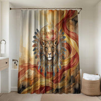 Menhit Bathroom Set Lioness Warrior Goddess Uraeus Serpent Fire and Feathers Ancient Egyptian
