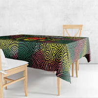 Togo Tablecloth with Red Lion Head Design and Traditional African Pattern
