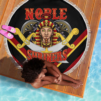 Noble Shriners Beach Blanket Masonic Egyptian Pharaoh Scimitar Emblem