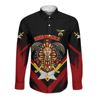 Noble Shriners Long Sleeve Button Shirt Masonic Egyptian Pharaoh Scimitar Emblem