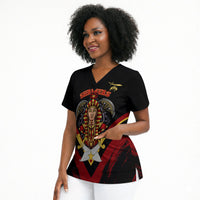 Noble Shriners Scrub Top Masonic Egyptian Pharaoh Scimitar Emblem