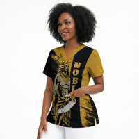 Noble Shriners Scrub Top Egyptian Pharaoh Warrior - Scimitar Sword