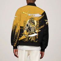 Noble Shriners Sleeve Zip Bomber Jacket Egyptian Pharaoh Warrior - Scimitar Sword