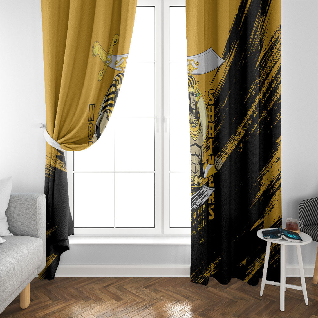 Noble Shriners Window Curtain Egyptian Pharaoh Warrior - Scimitar Sword