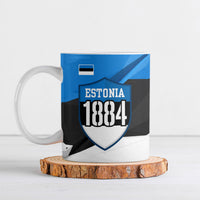 Estonia Flag 1884 Freedom Ceramic Mug Geometric Lion Crest National Pride