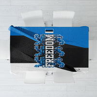 Estonia Flag 1884 Freedom Tablecloth Geometric Lion Crest National Pride