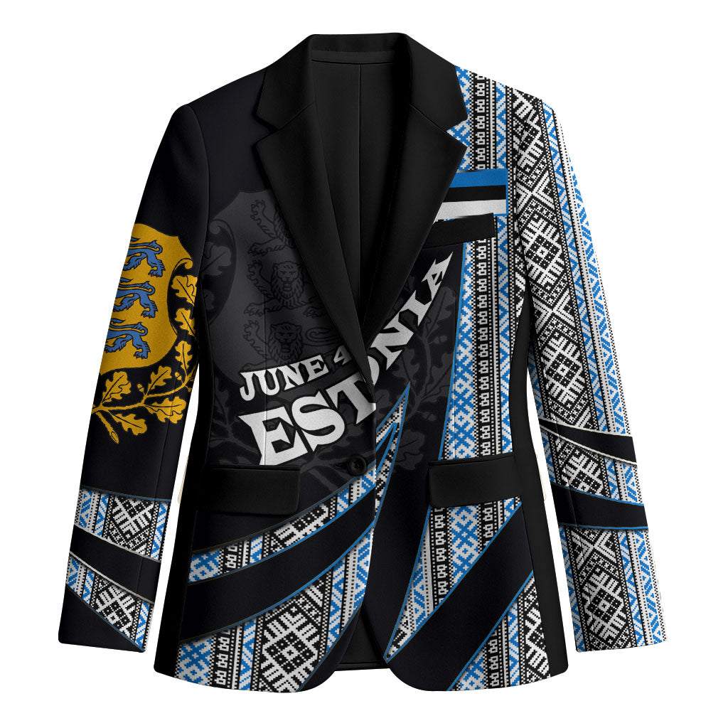 Estonia June 4 1884 Eesti Lipp Blazer Ethnic Traditional Folk Art Flag