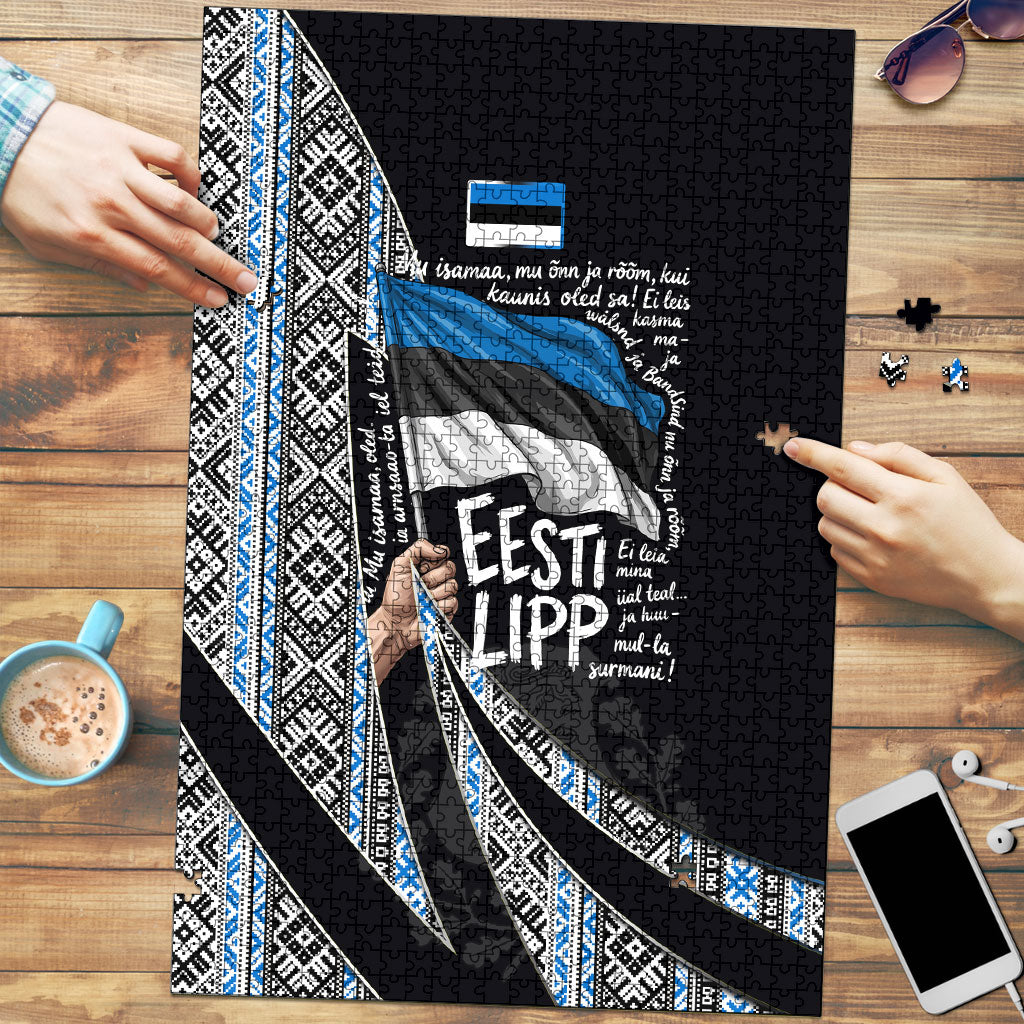 Estonia June 4 1884 Eesti Lipp Puzzle Ethnic Traditional Folk Art Flag