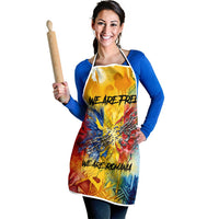 Romania We Are Free Eagle Apron Romanian Flag Broken Chains - Watercolor Style