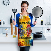 Romania We Are Free Eagle Apron Romanian Flag Broken Chains - Watercolor Style