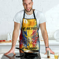 Romania We Are Free Eagle Apron Romanian Flag Broken Chains - Watercolor Style