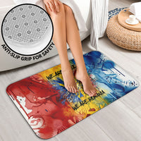 Romania We Are Free Eagle Bathroom Set Romanian Flag Broken Chains - Watercolor Style