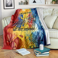 Romania We Are Free Eagle Blanket Romanian Flag Broken Chains - Watercolor Style