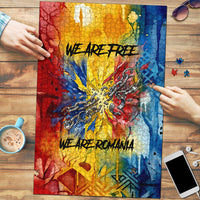 Romania We Are Free Eagle Puzzle Romanian Flag Broken Chains - Watercolor Style