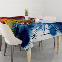 Romania We Are Free Eagle Tablecloth Romanian Flag Broken Chains - Watercolor Style