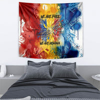 Romania We Are Free Eagle Tapestry Romanian Flag Broken Chains - Watercolor Style