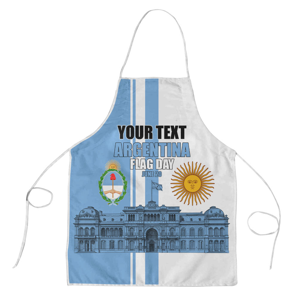 Personalized Argentina Flag Day Apron Sun Of May Patriotic Blue Gradient Sketch