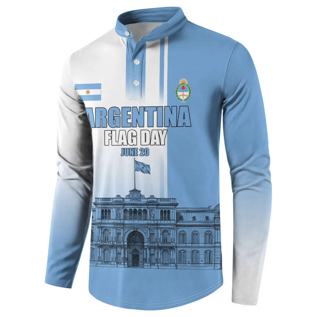 Personalized Argentina Flag Day Button Sweatshirt Sun Of May Patriotic Blue Gradient Sketch
