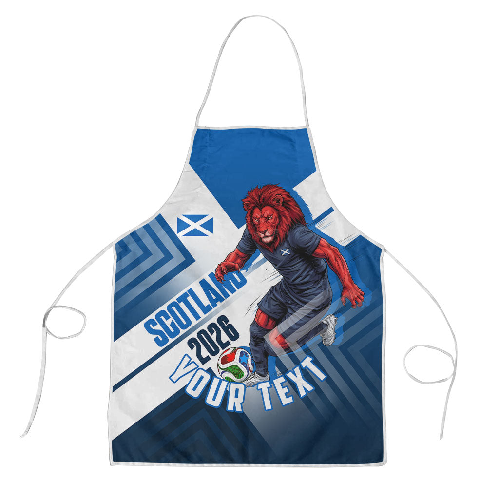 Personalized Scotland Football 2026 Apron Scottish Soccer Red Lion Mascot Saltire Cross