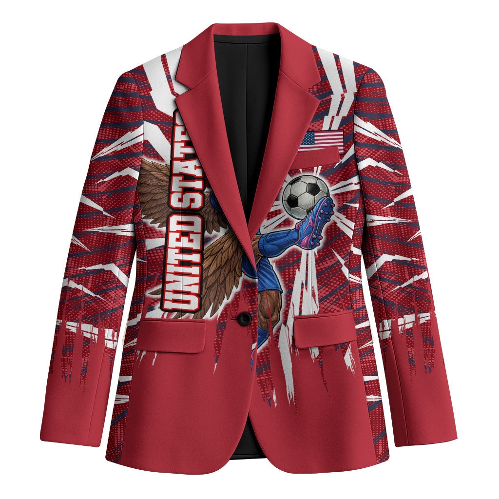 Personalized United States Soccer Blazer American Eagle World Football Mascot