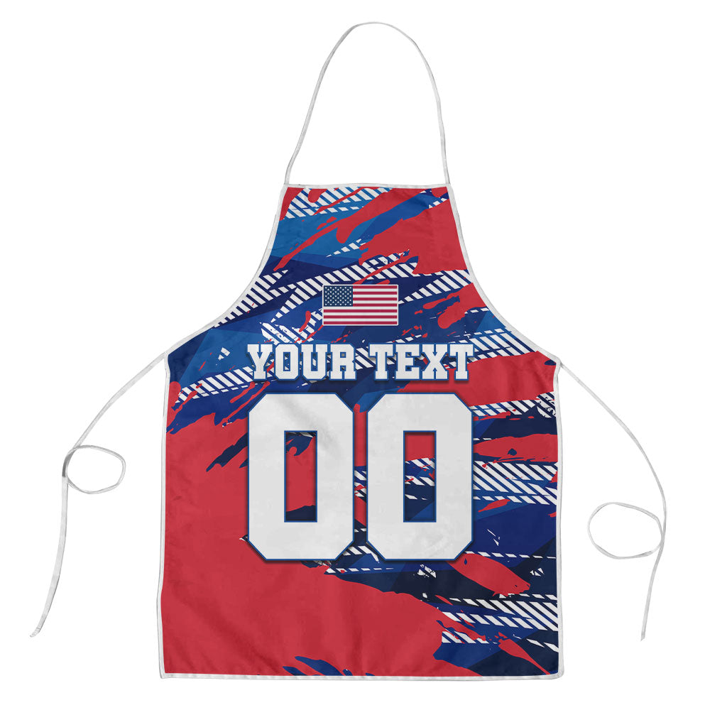 Personalized United States Soccer Eagle Apron American Flag Grunge Patriot Art