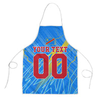 Personalized DR Congo Football Apron Lightning Leopard National Flag Motif