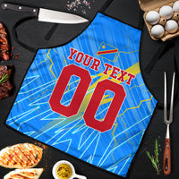 Personalized DR Congo Football Apron Lightning Leopard National Flag Motif