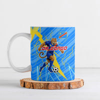 Personalized DR Congo Football Ceramic Mug Lightning Leopard National Flag Motif