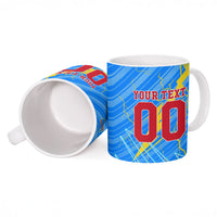 Personalized DR Congo Football Ceramic Mug Lightning Leopard National Flag Motif