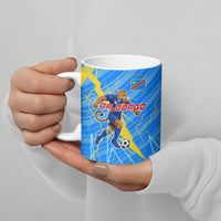 Personalized DR Congo Football Ceramic Mug Lightning Leopard National Flag Motif