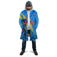 Personalized DR Congo Football Cloak Lightning Leopard National Flag Motif