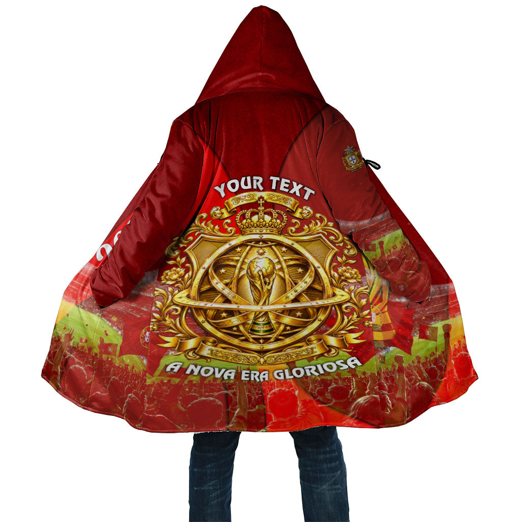 Custom Portugal Football World Champions 2026 Cloak Golden Shield Crown Crest Soccer Trophy