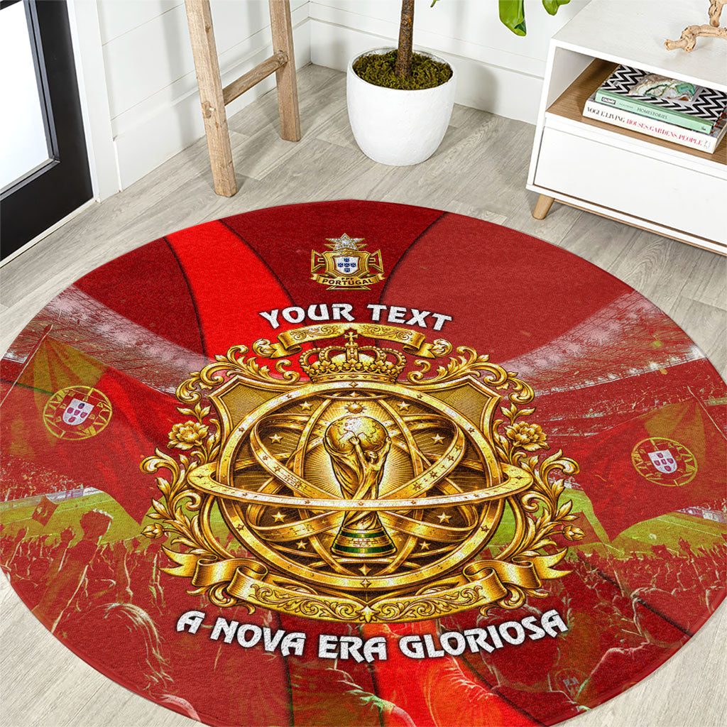 Custom Portugal Football World Champions 2026 Round Carpet Golden Shield Crown Crest Soccer Trophy