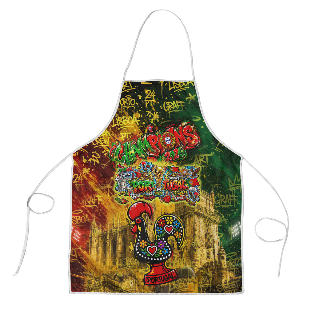 Portugal Football Champions 2026 Apron Urban Graffiti Street Art Galo De Barcelos