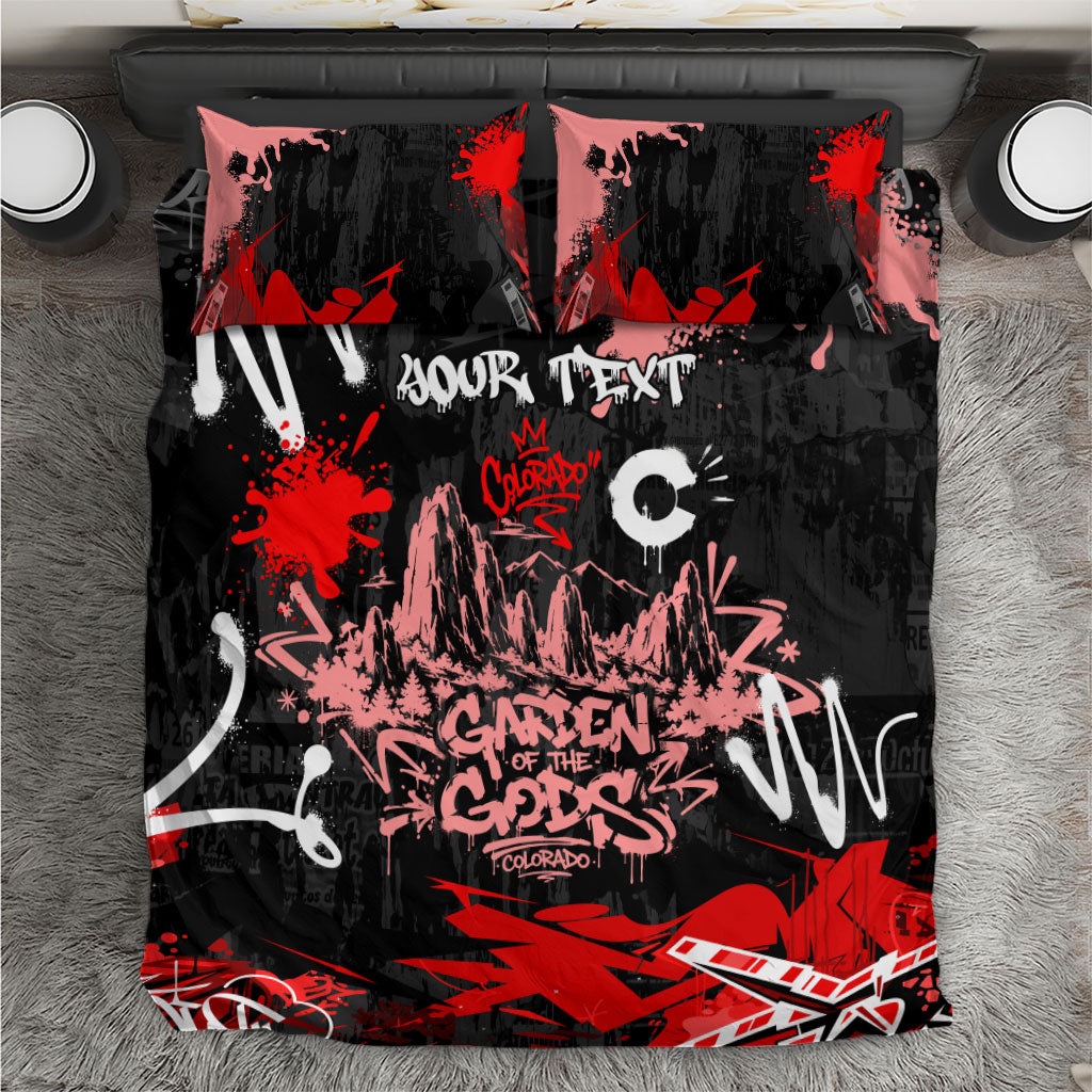 Personalized Colorado Garden Of The Gods Bedding Set Urban Graffiti Paint Splatter Street Art