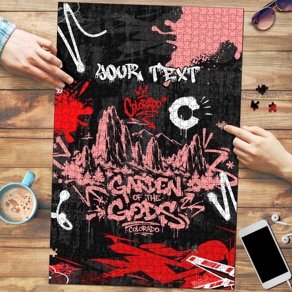 Personalized Colorado Garden Of The Gods Puzzle Urban Graffiti Paint Splatter Street Art