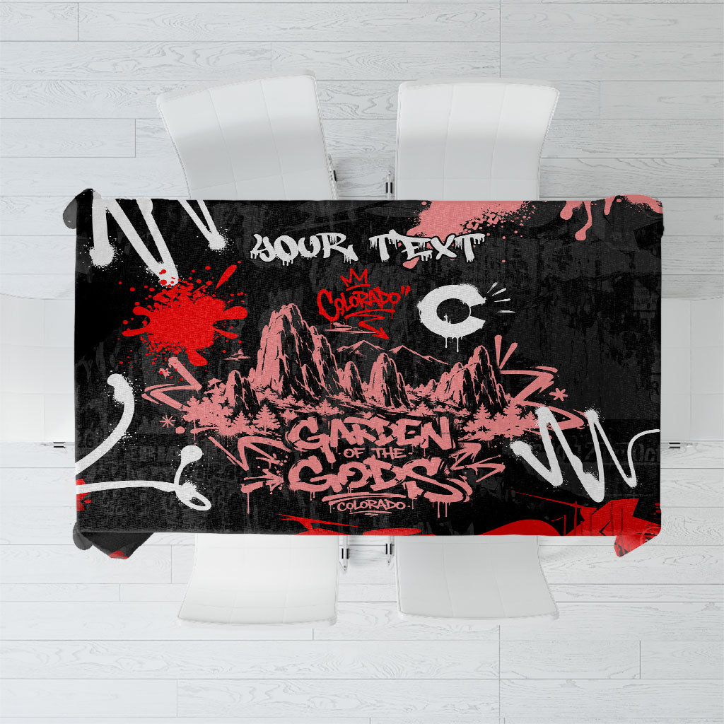 Personalized Colorado Garden Of The Gods Tablecloth Urban Graffiti Paint Splatter Street Art