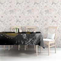 Golden Dragon and Bowling Ball Design Tablecloth with Marble Stone Texture and Custom Team Name Text - Wonder Print Shop